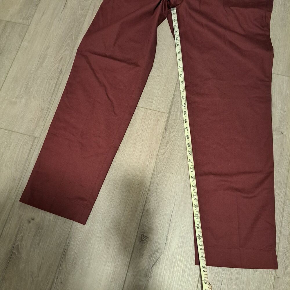 Brooks Brothers Men’s Cotton Clark Chino Pants Maroon 36x32 (Measures 35x32) - Picture 9 of 11